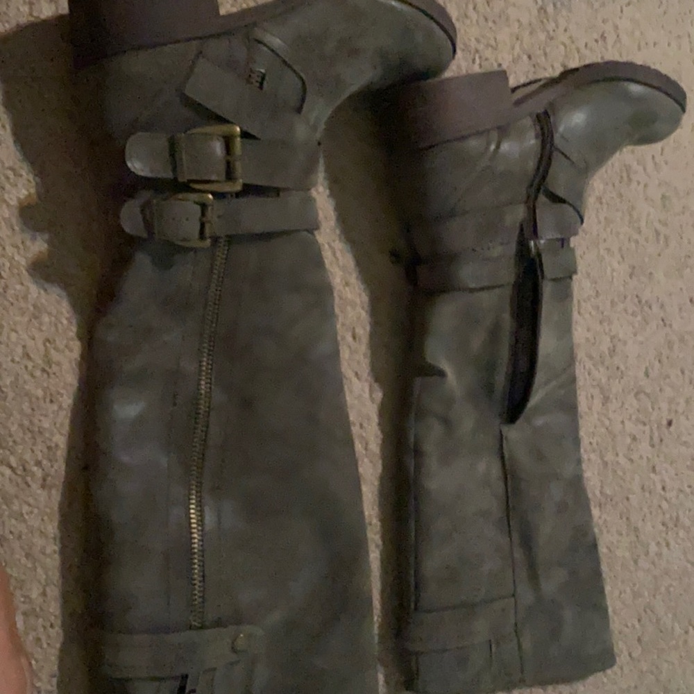 Deep grey calf high boots never worn.